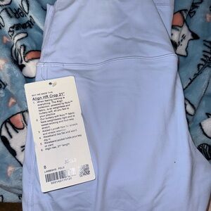 Lululemon Light Blue Yoga Crop Leggings